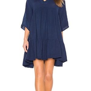 9 Seed Blue Mini Dress Cover Up, Size m/l